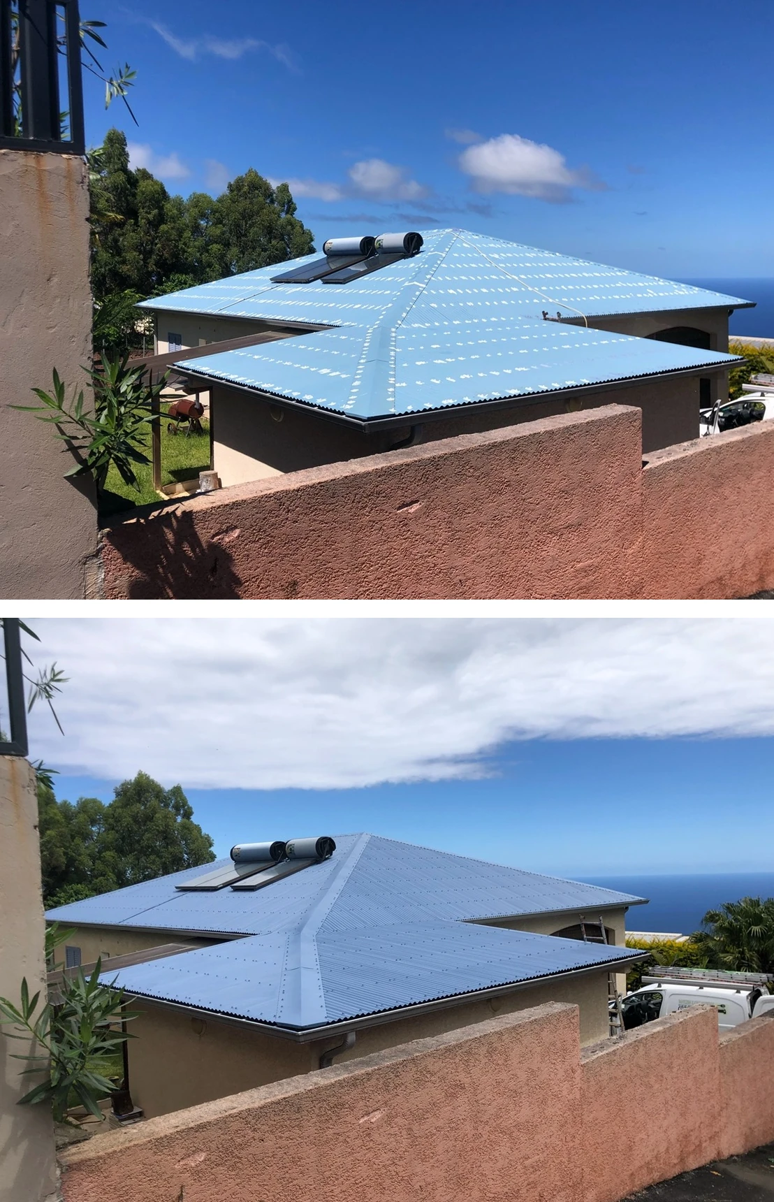 rénovation de toiture réunion avant après